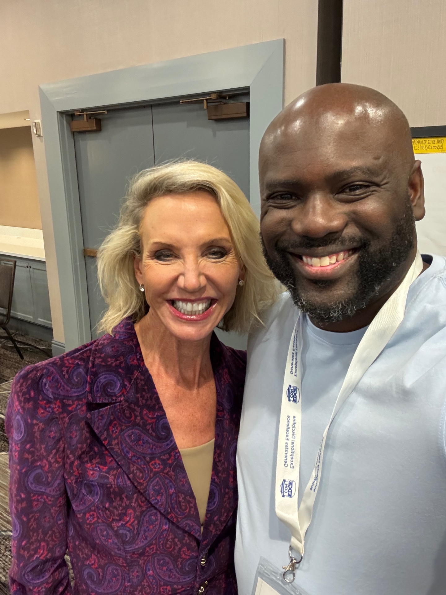 Brown with a fellow EdgeCon leader
